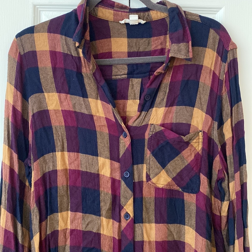 Plaid button down